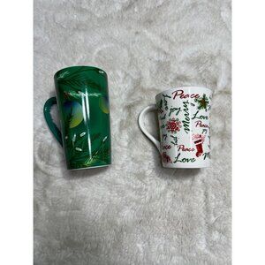 Starbucks Holiday festive mug lot of two